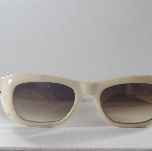 Rare Mod Vintage Off White Sunglasses NOS ITALY - Picture 4 of 5